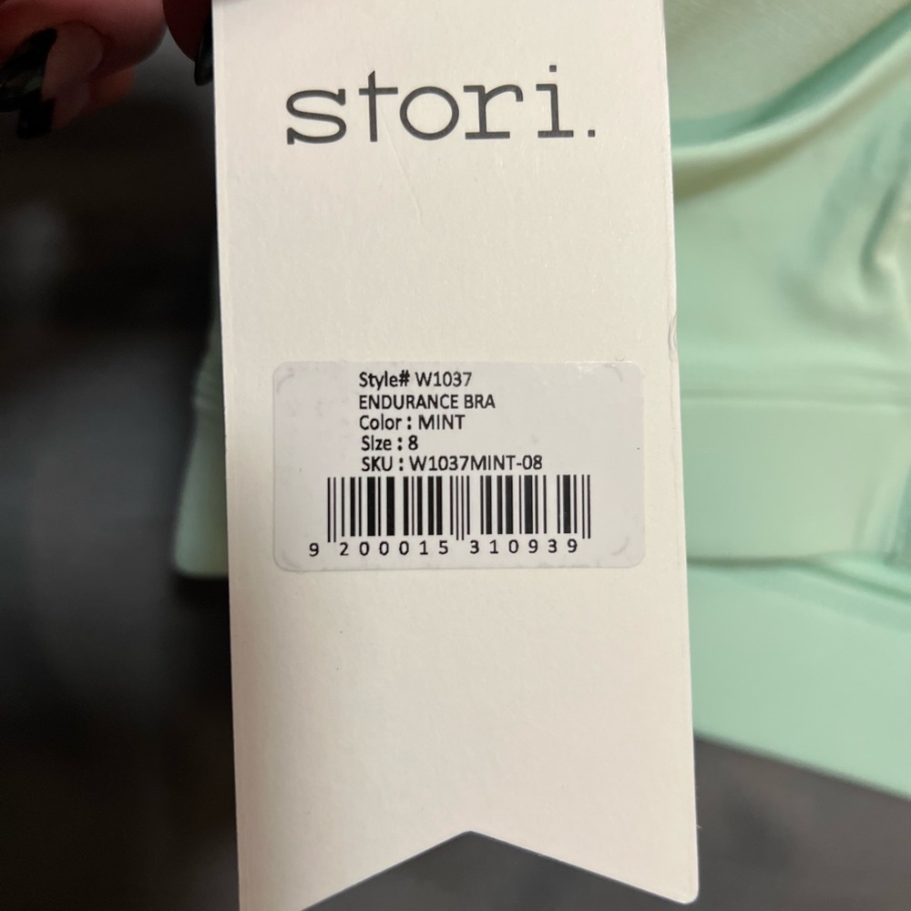 NWT Story Mint Green Sports Bra- size 8 - Picture 2 of 3